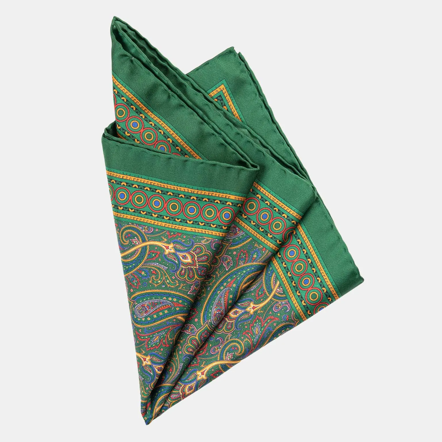Garibaldi - Silk Pocket Square - Green sold by Elizabetta product image thumbnail 3