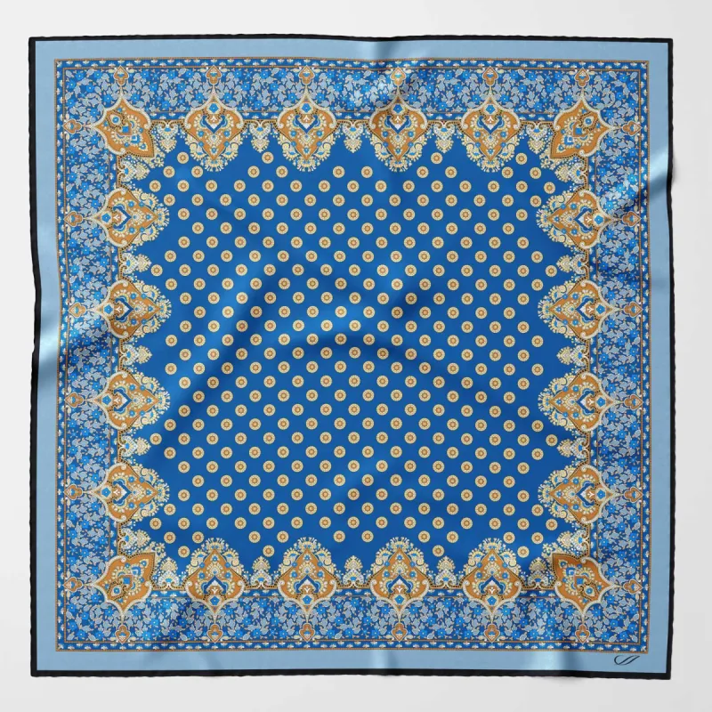 Filippo - Silk Neckerchief - Azure sold by Elizabetta