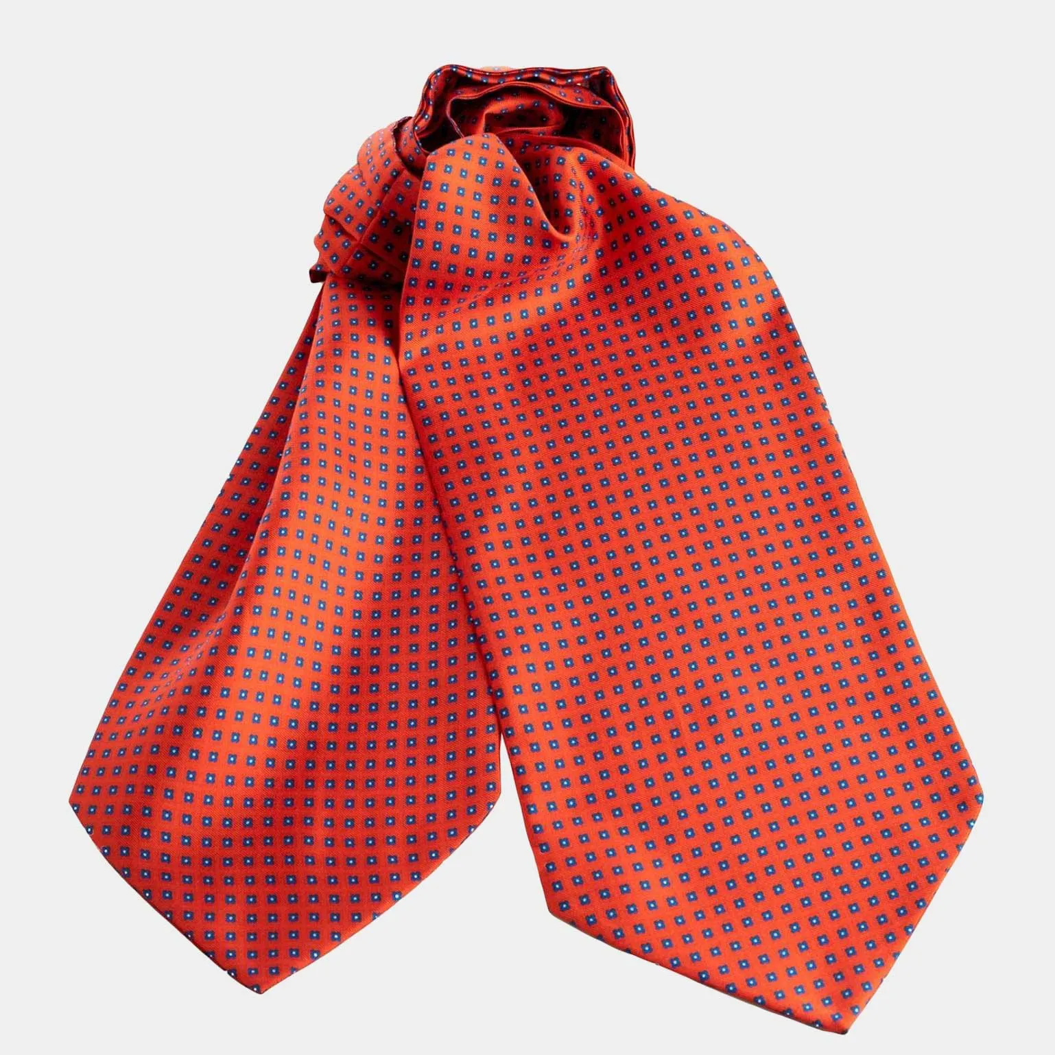 Lecco - Silk Ascot Cravat Tie - Red sold by Elizabetta