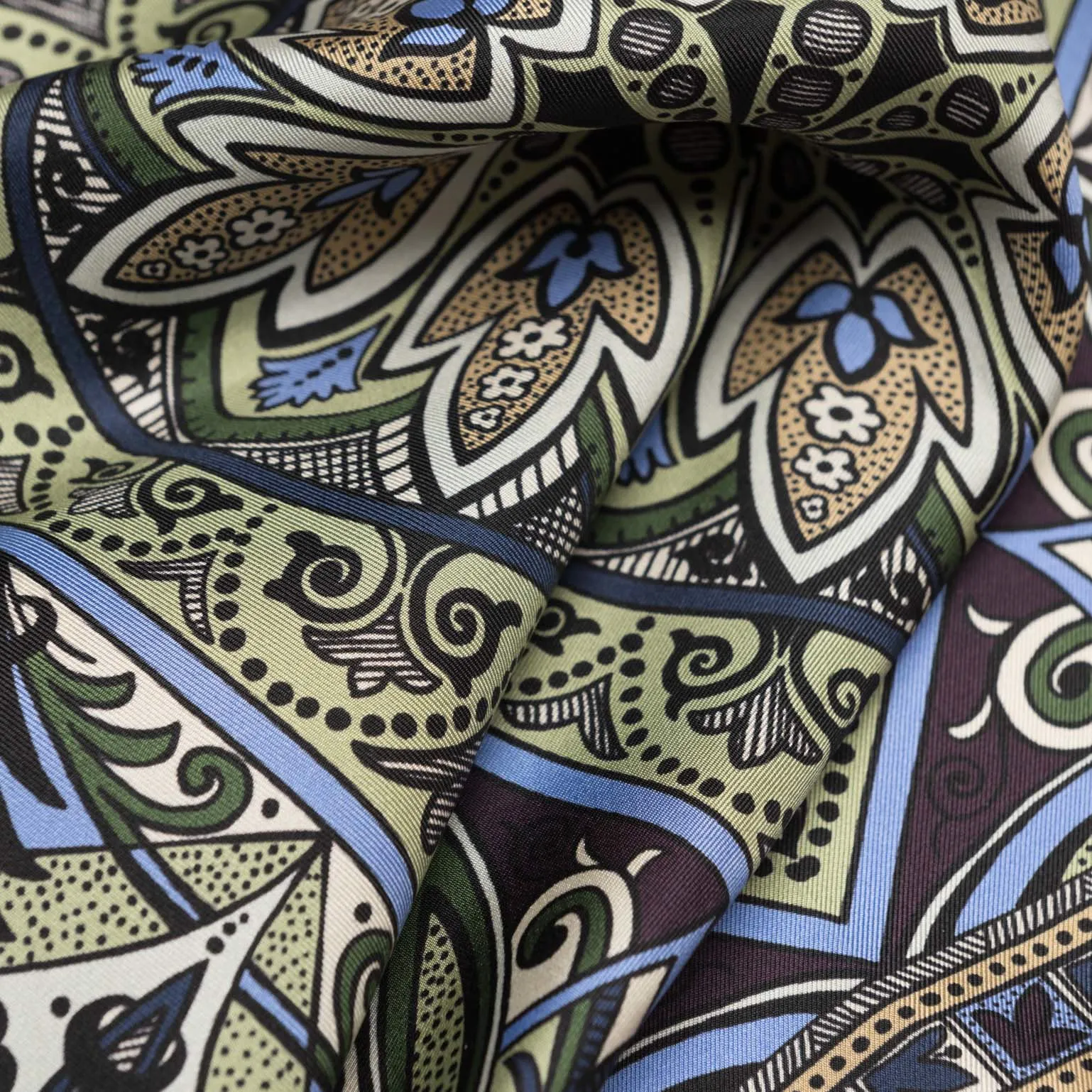 Tragara - Silk Pocket Square - Sage Green sold by Elizabetta product image thumbnail 3