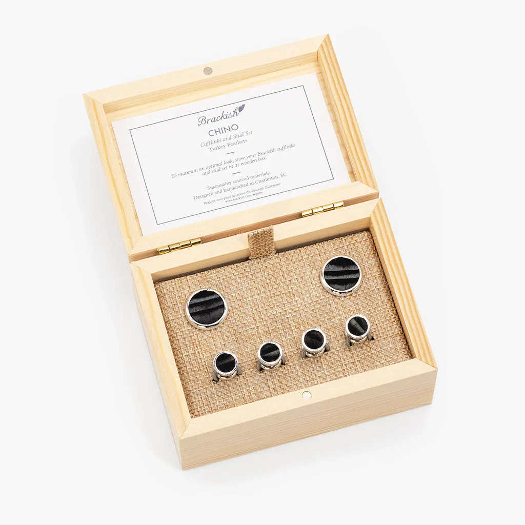 Chino Cufflink & Studs Set sold by Brackish product image thumbnail 3