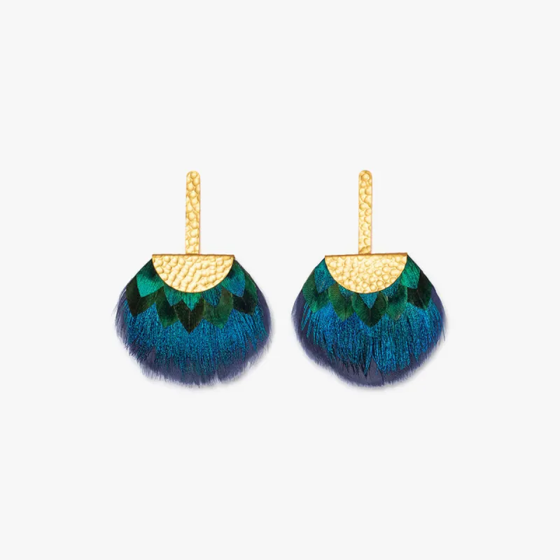 Tucket Blue Grecian Earring made by Brackish