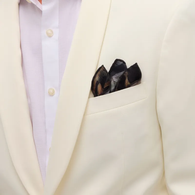 Hermitage Silk Pocket Square sold by Brackish