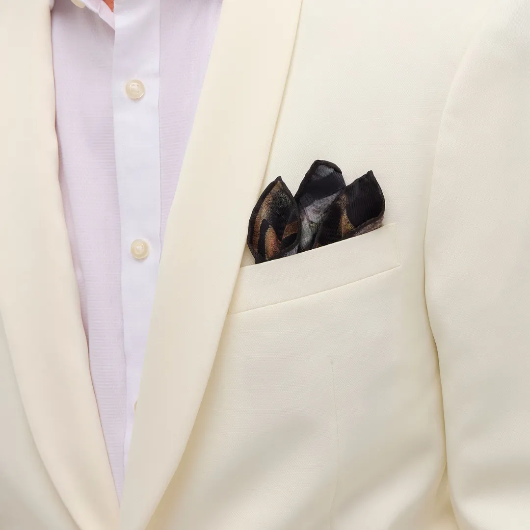 Hermitage Silk Pocket Square sold by Brackish