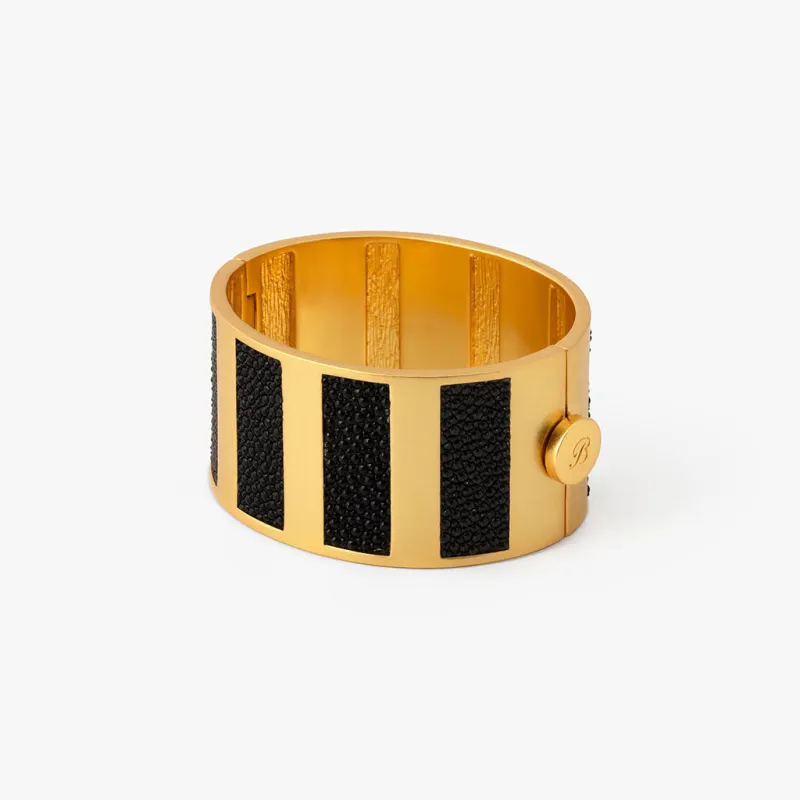 Lola Striped Hinge Cuff sold by Brackish
