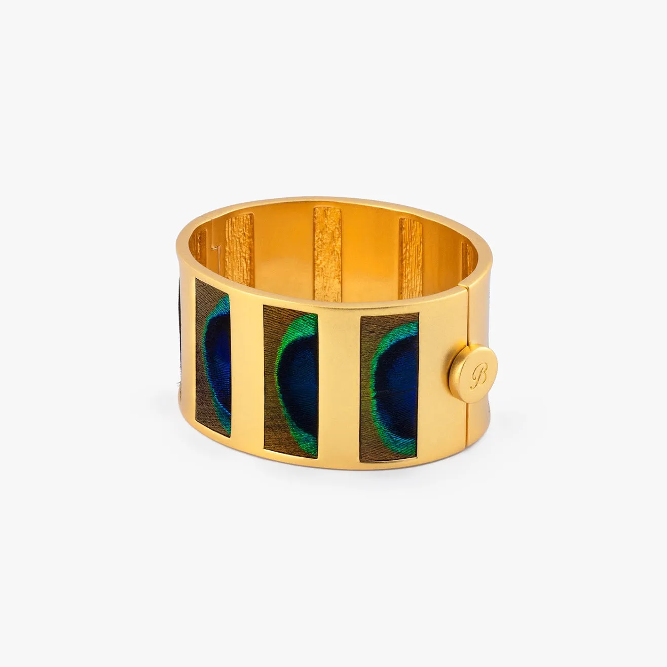Natalie Striped Hinge Cuff sold by Brackish