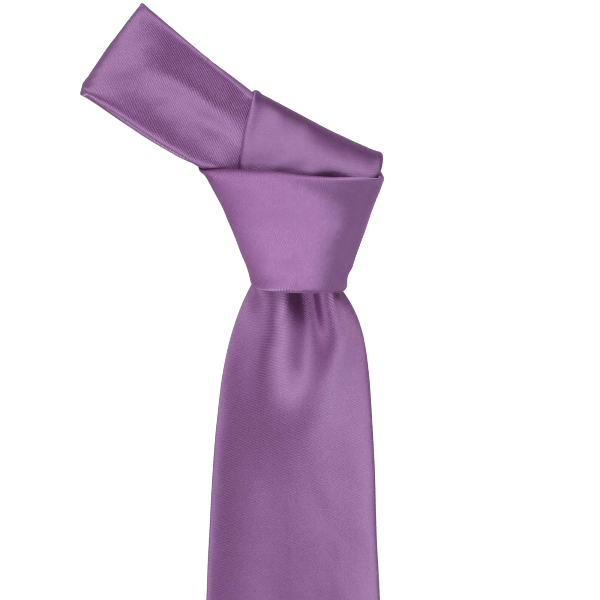 Wisteria Purple Premium Solid Color Necktie sold by TieMart product image thumbnail 2