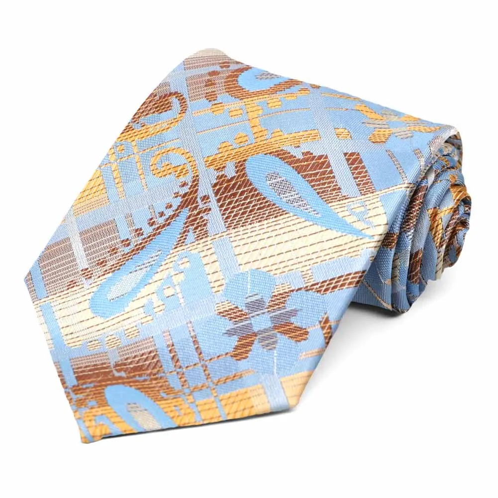 Cornflower Belmont Paisley Necktie sold by TieMart