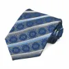 Gray Mesa Medallion Stripe Necktie sold by TieMart