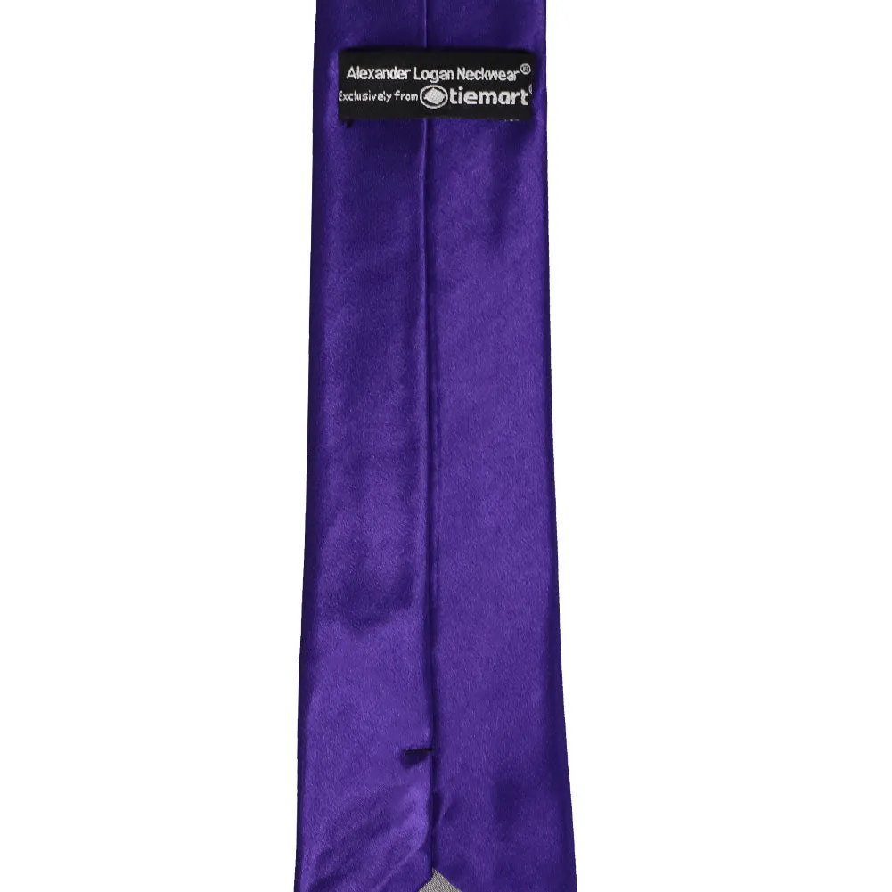 Amethyst Purple Slim Solid Color Necktie, 2.5" Width sold by TieMart product image thumbnail 3