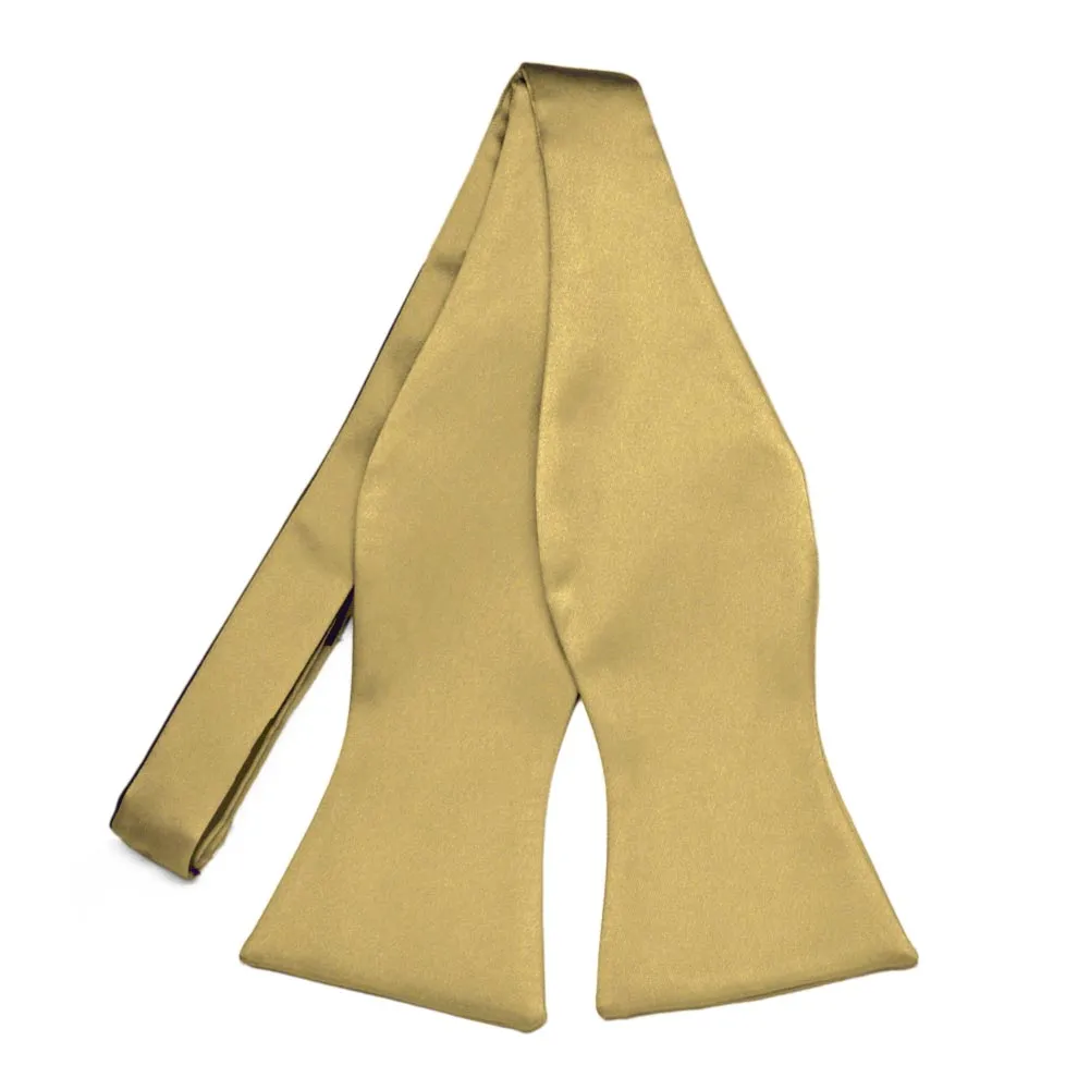 Light Gold Premium Self-Tie Bow Tie sold by TieMart