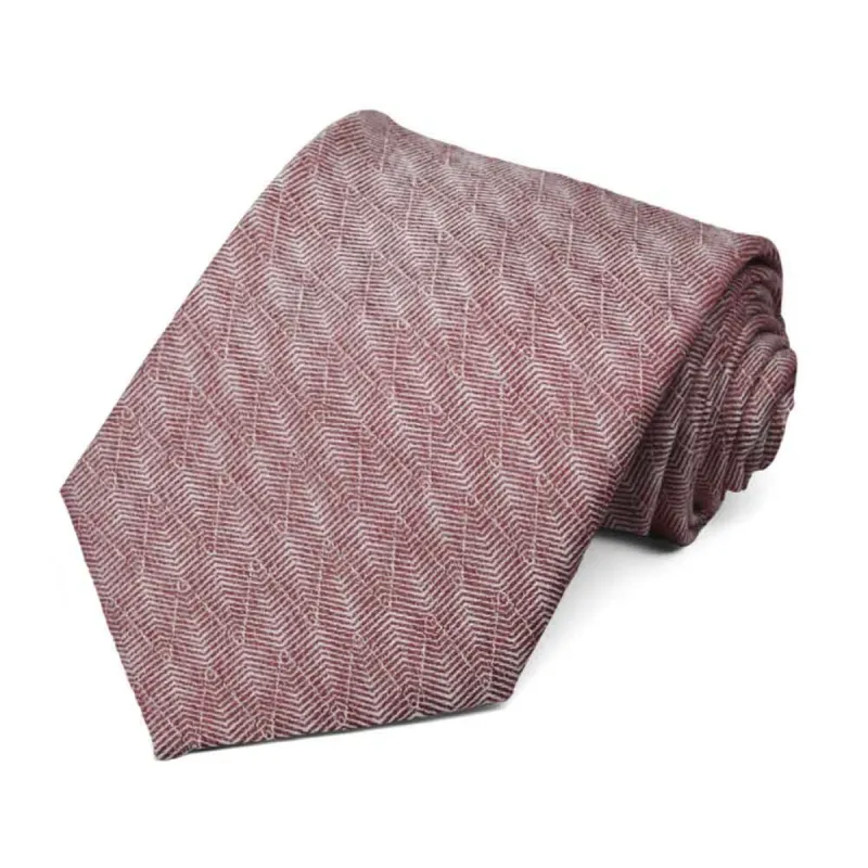 Burgundy Appraiser Geometric Silk/Viscose Necktie sold by TieMart