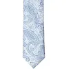 Pastel Blue Clara Paisley Slim Necktie, 2.5" Width sold by TieMart