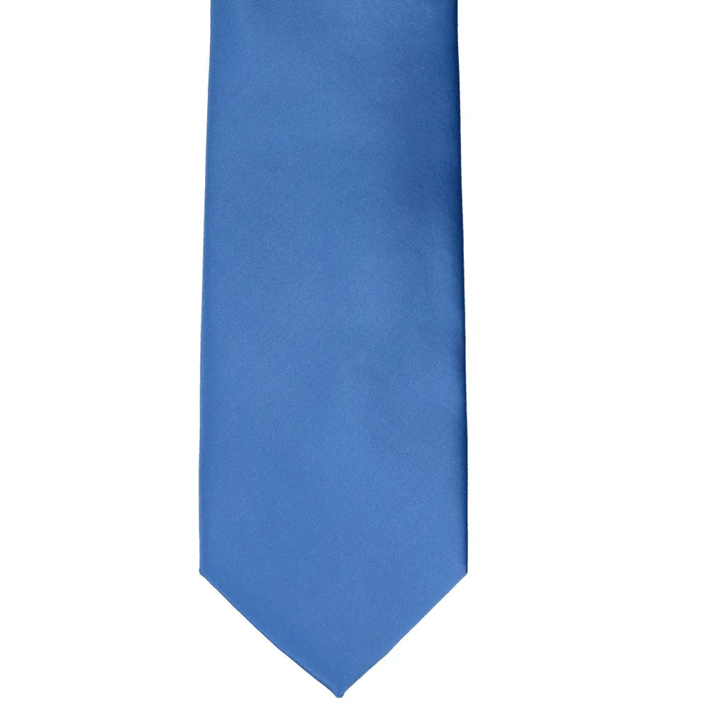 Blue Premium Solid Color Necktie sold by TieMart product image thumbnail 3