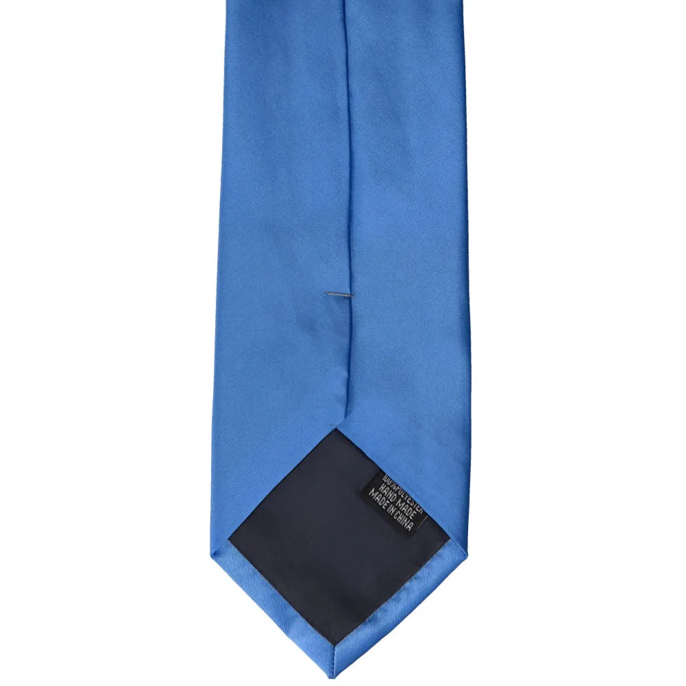 Blue Premium Solid Color Necktie sold by TieMart product image thumbnail 5