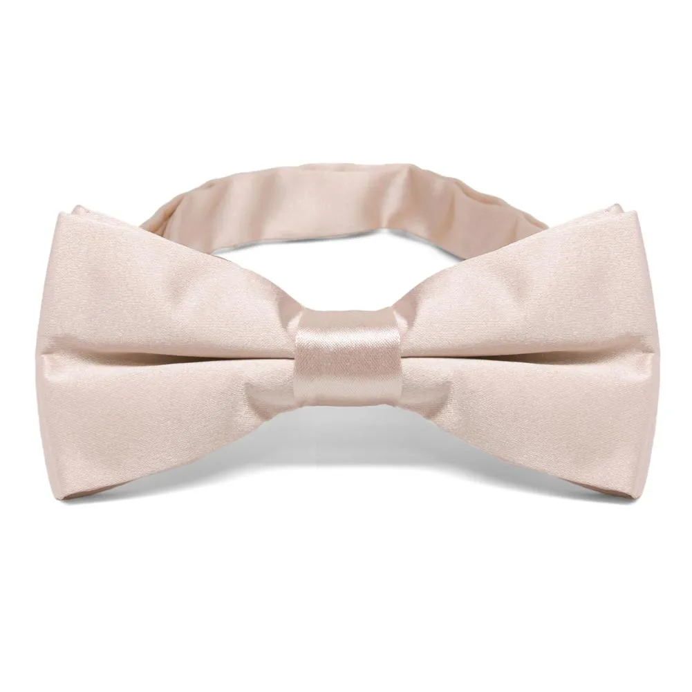 Sand Pink Band Collar Bow Tie sold by TieMart