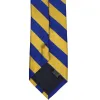 Royal Blue and Gold Striped Tie sold by TieMart