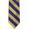 Royal Blue and Gold Striped Tie sold by TieMart