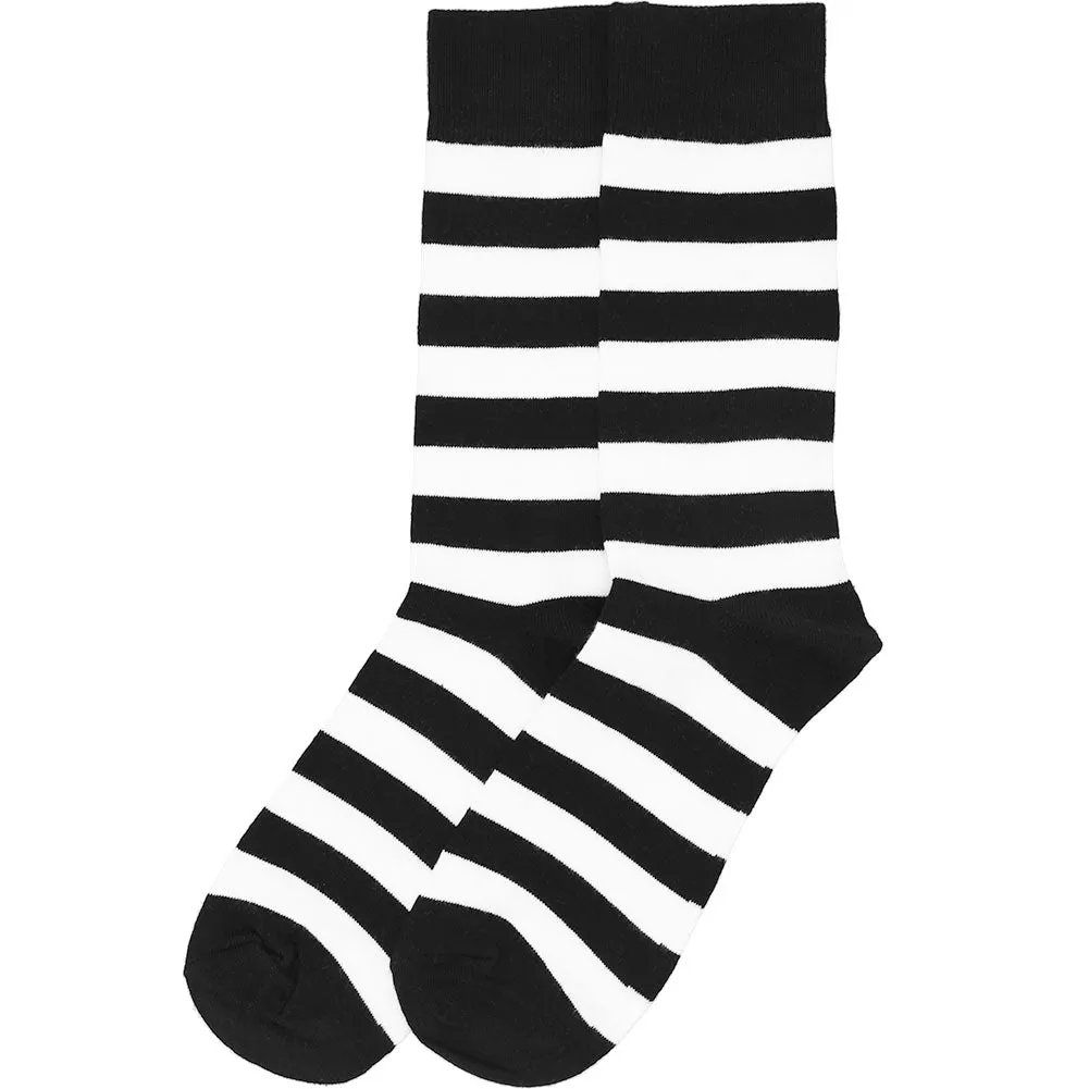 Men's Black and White Striped Socks sold by TieMart product image thumbnail 3