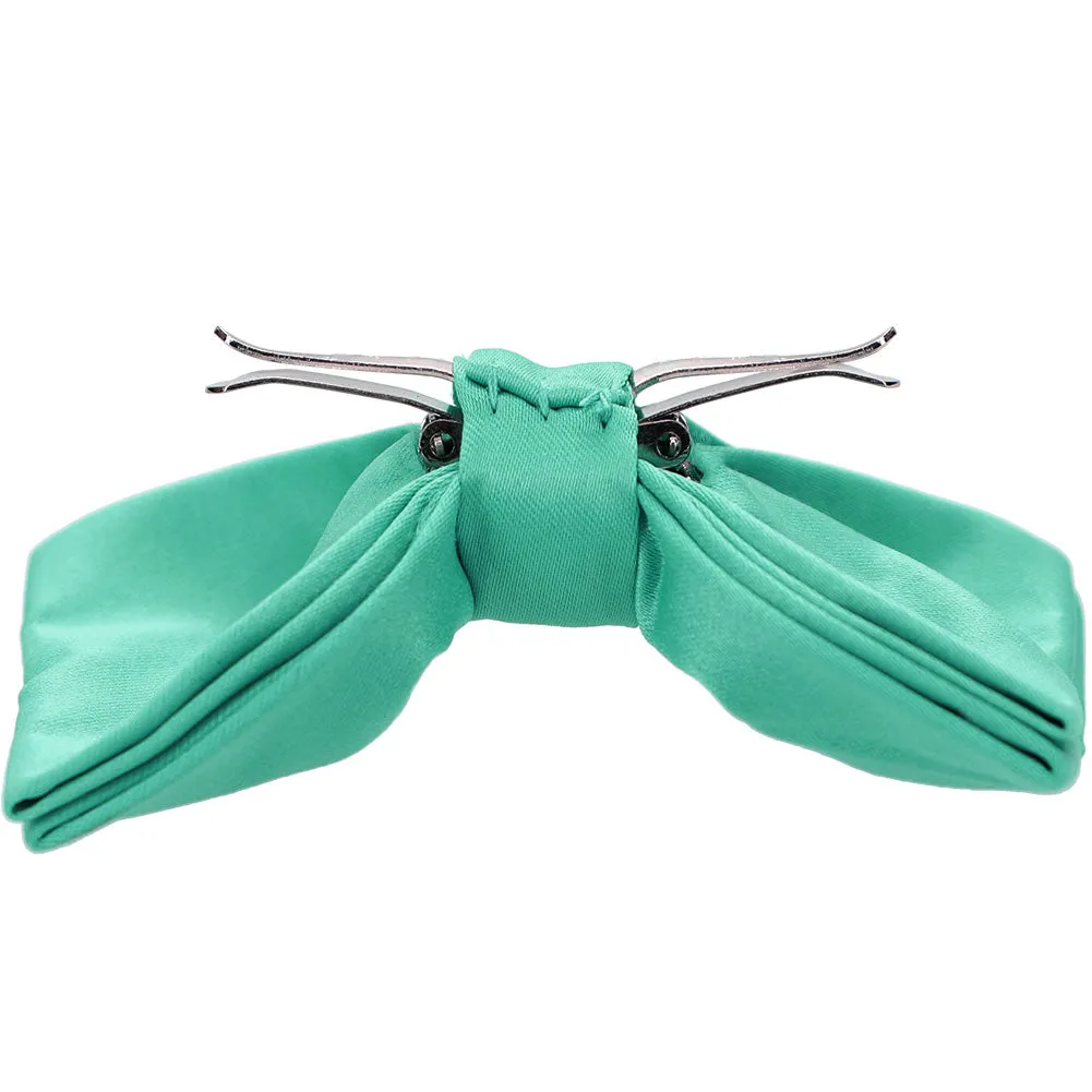 Aquamarine Clip-On Bow Tie sold by TieMart product image thumbnail 2