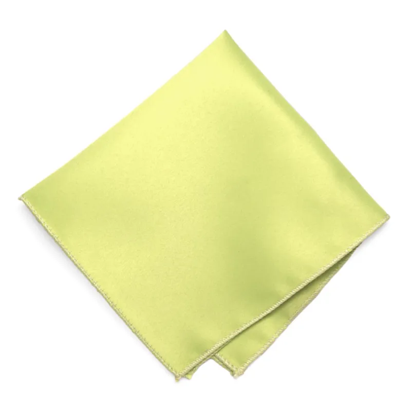 Lemon Lime Solid Color Pocket Square sold by TieMart