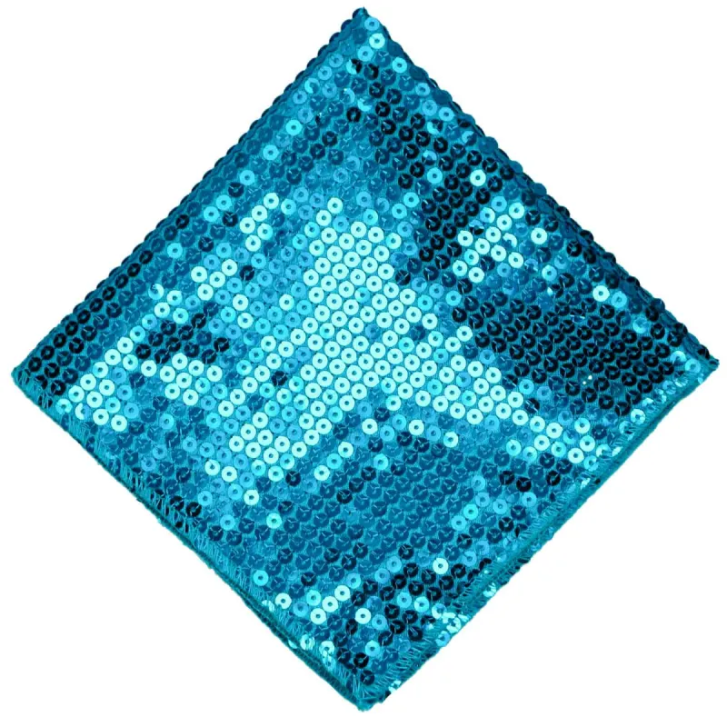 Turquoise Sequin Pocket Square sold by TieMart