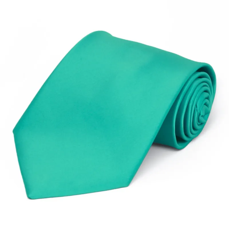 Mermaid Premium Extra Long Solid Color Necktie sold by TieMart