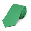 Emerald Green Slim Solid Color Necktie, 2.5" Width sold by TieMart