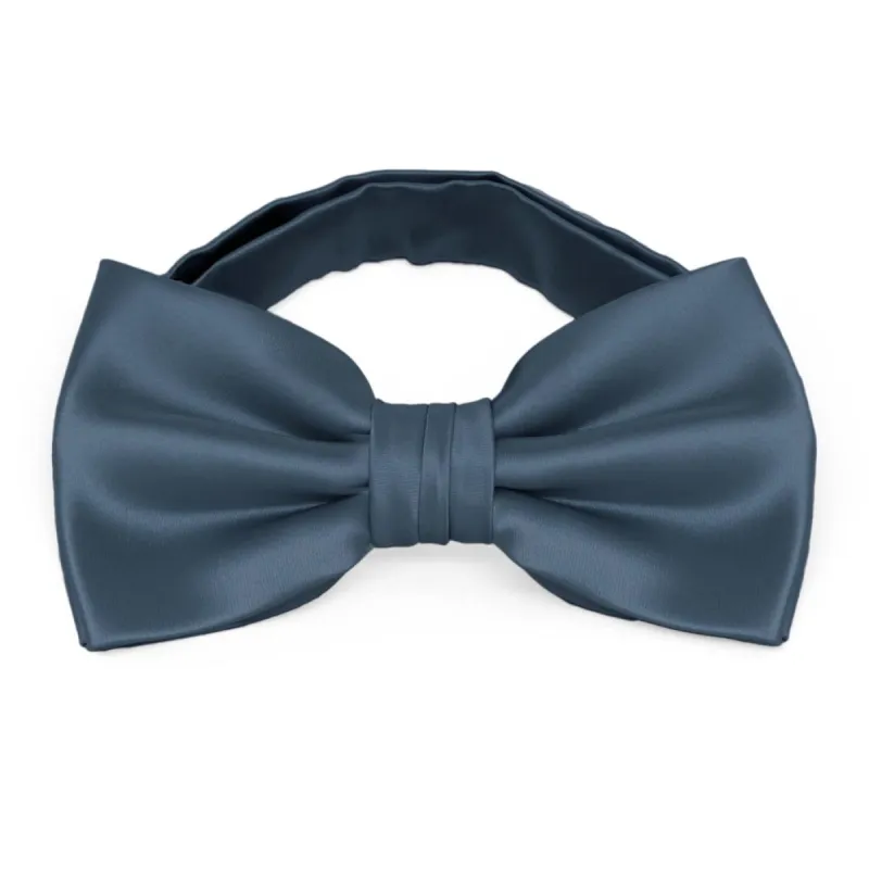 Dusty Blue Premium Bow Tie sold by TieMart