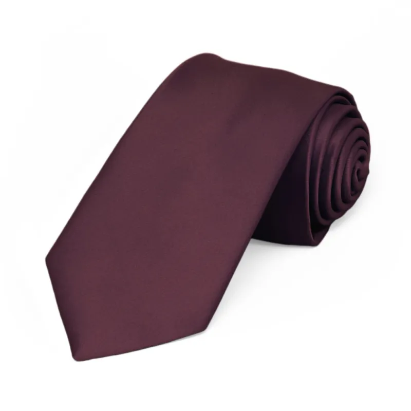 Wine Premium Slim Necktie, 2.5" Width sold by TieMart