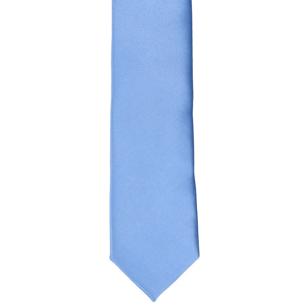 Cornflower Premium Skinny Necktie, 2" Width sold by TieMart product image thumbnail 2