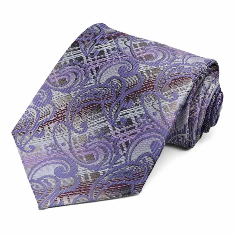 Purple Viking Paisley Necktie sold by TieMart