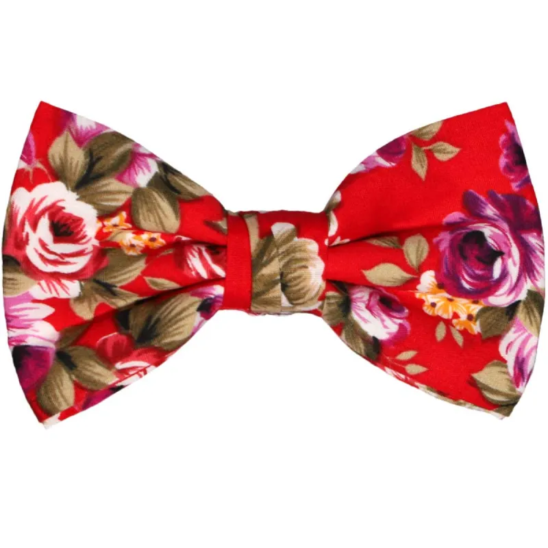 Red Anderson Floral Bow Tie sold by TieMart