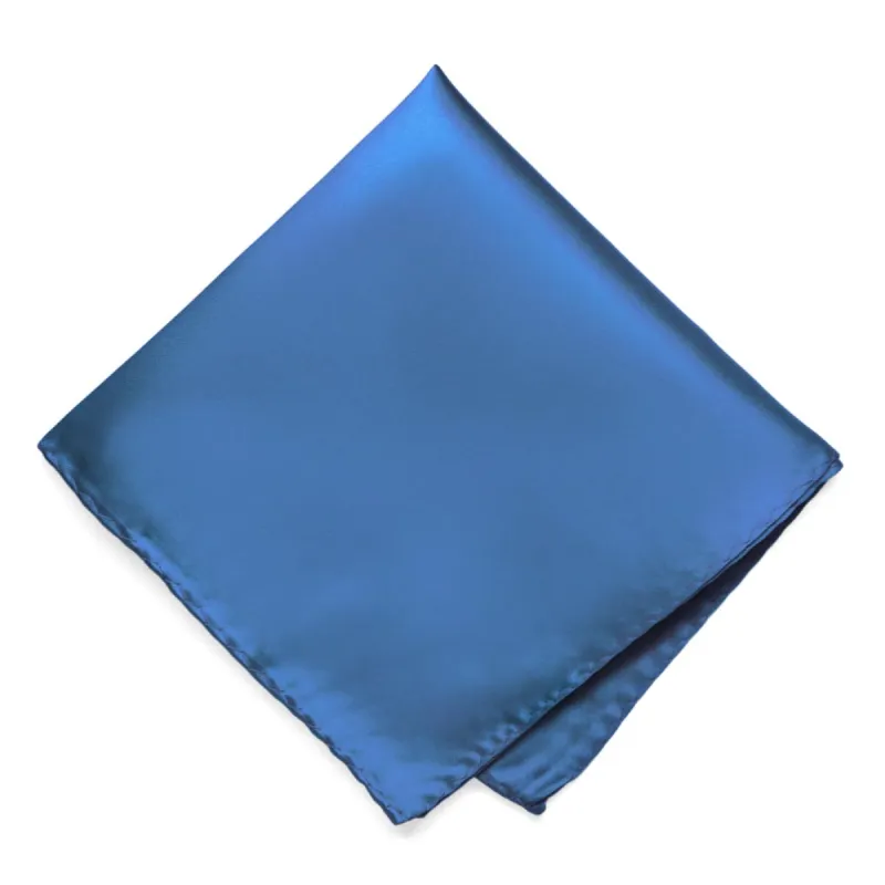 Blue Premium Pocket Square sold by TieMart