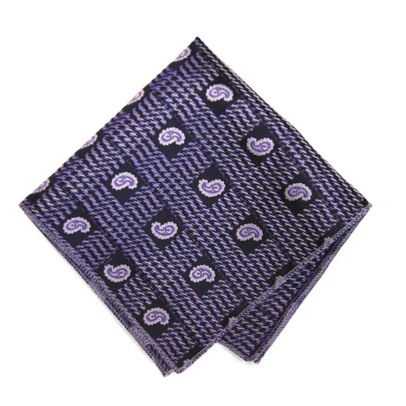 Purple Churchill Paisley Pocket Square sold by TieMart
