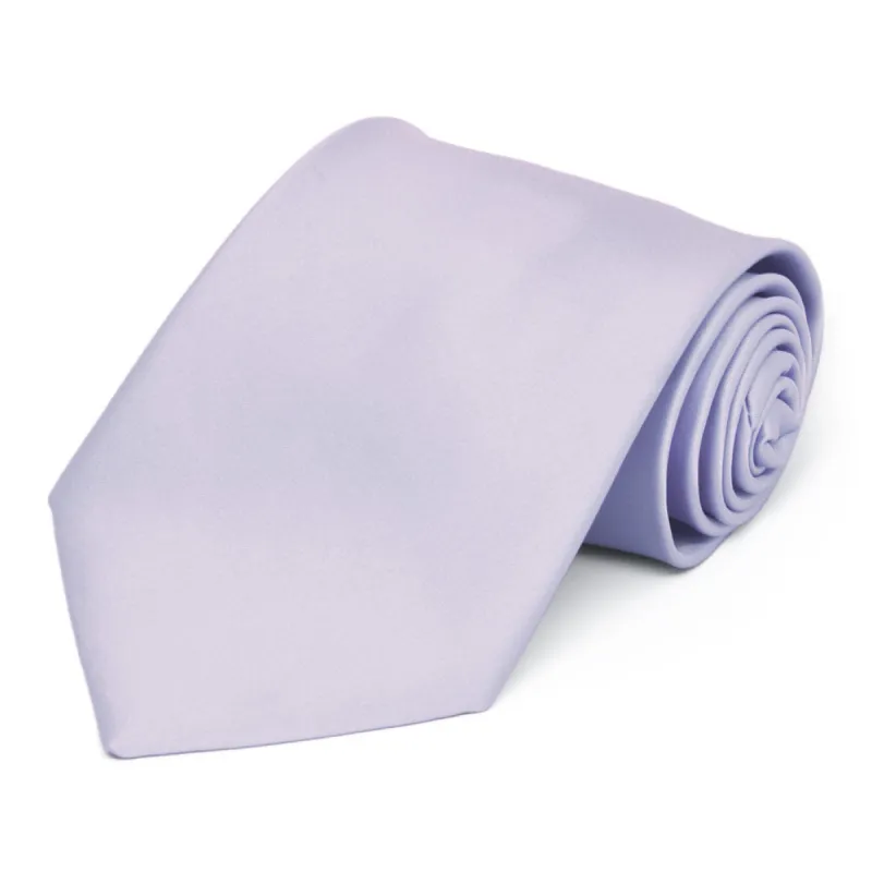 Lilac Premium Extra Long Solid Color Necktie sold by TieMart