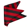 Red and Black Striped Pocket Square sold by TieMart