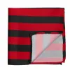 Red and Black Striped Pocket Square sold by TieMart