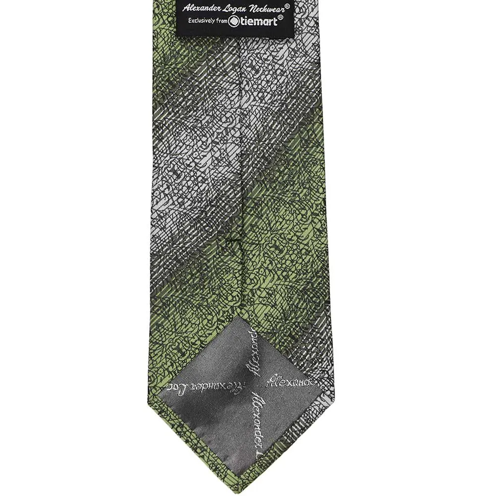 Wasabi and Gray Jensen Floral Necktie sold by TieMart product image thumbnail 3