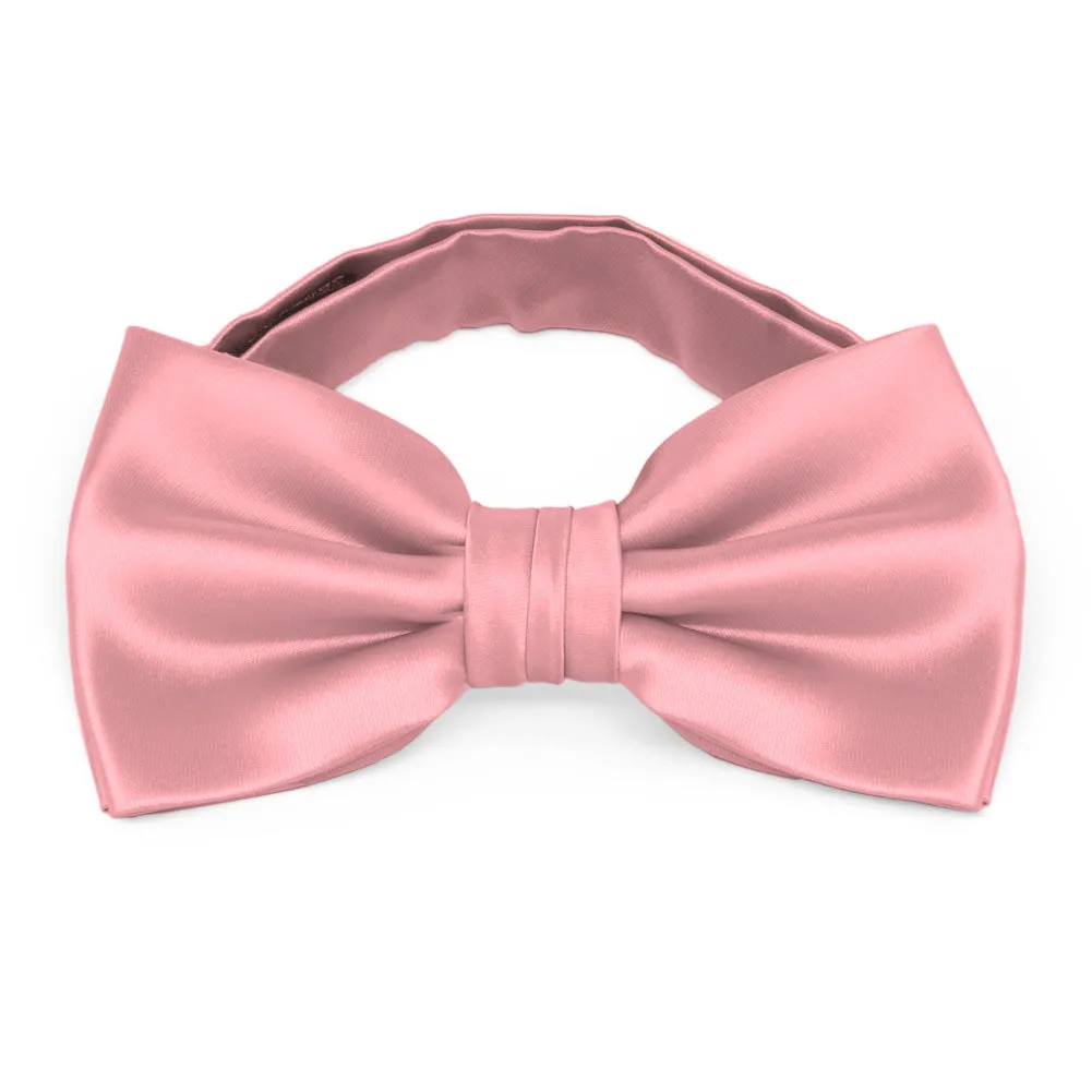 Rose Petal Pink Premium Bow Tie sold by TieMart