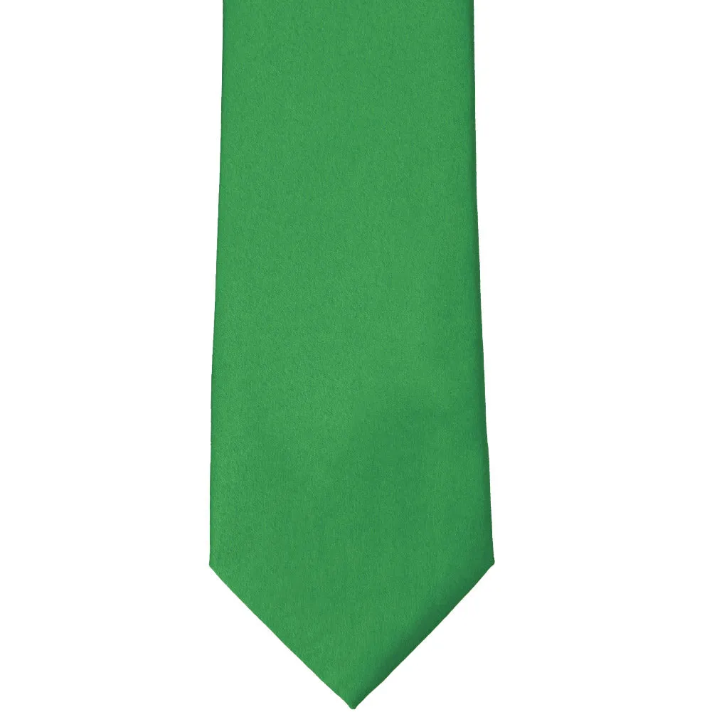 Irish Green Extra Long Solid Color Necktie sold by TieMart product image thumbnail 2