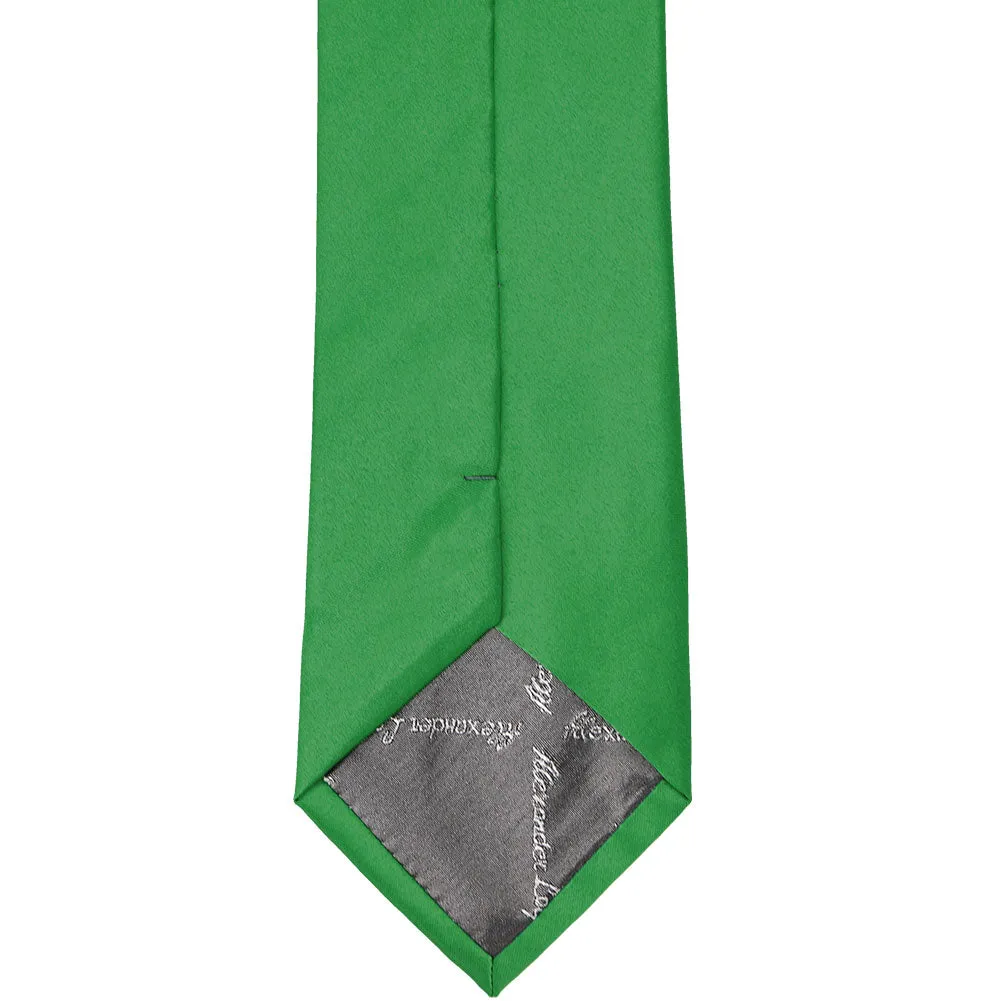 Irish Green Extra Long Solid Color Necktie sold by TieMart product image thumbnail 3