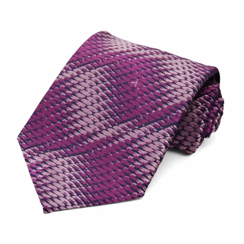 Dark Orchid Downey Geometric Necktie sold by TieMart