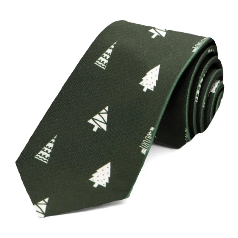 O Christmas Tree Slim Necktie, 2.5" Width sold by TieMart