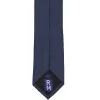 Navy Blue Cotton/Silk Slim Necktie, 2.5" Width sold by TieMart