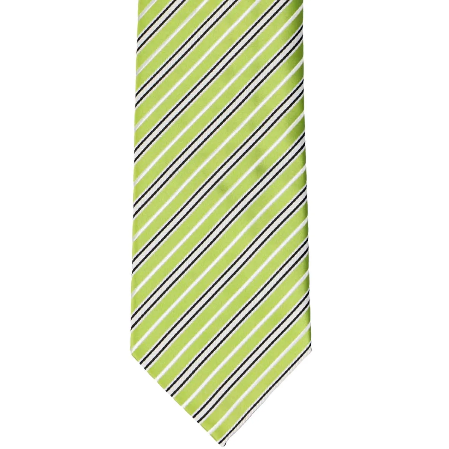 Lime Green Superior Striped Necktie sold by TieMart product image thumbnail 2
