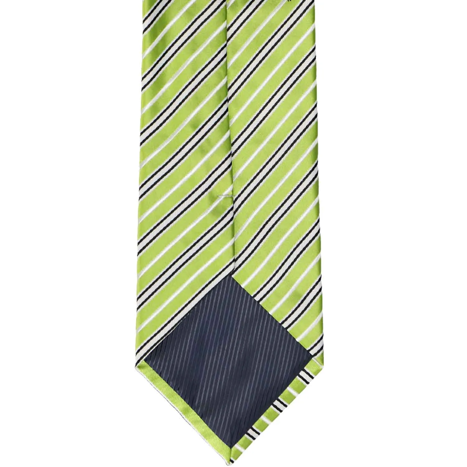 Lime Green Superior Striped Necktie sold by TieMart product image thumbnail 3