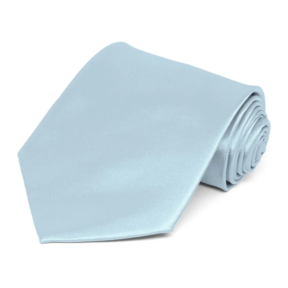 Pale Blue Extra Long Solid Color Necktie sold by TieMart