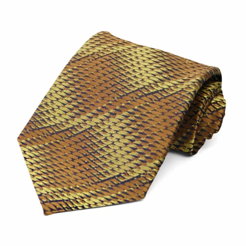 Gold Downey Geometric Necktie sold by TieMart