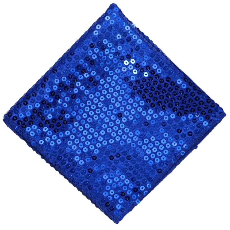 Royal Blue Sequin Pocket Square sold by TieMart